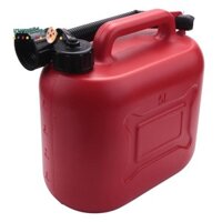 Bình Nhiên Liệu Ô Tô 5L Có Thể Dự Phòng Nhựa Xăng Gas Hộp Đựng Nhiên Liệu Chống Tĩnh Điện Có Ống Cho Xe Du Lịch