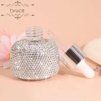 Bình nhỏ giọt thủy tinh BRUCE, Lọ tinh dầu dát kim cương giả có thể đổ lại, Hương liệu chống rò rỉ Hộp đựng nước hoa di động tinh tế Du lịch