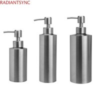 Bình nhũ tương RADIANTSYNC, 250ml / 350ml / 550ml Bình đựng xà phòng rửa mặt bàn ép thủ công, Bình xà phòng lỏng chất lượng cao hình trụ bằng thép không gỉ đa năng Nhà bếp