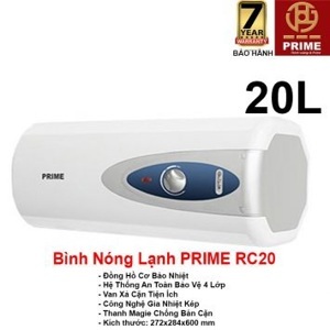 Bình nóng lạnh Prime RC20 - 30 lít