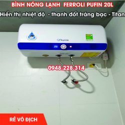 Bình nóng lạnh Ferroli Puffin PS20 - 20 lít