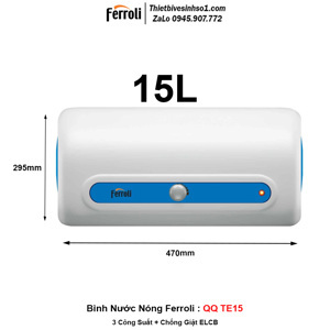 Bình nóng lạnh Ferroli QQTE15 15 lít chống giật