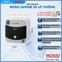 Bình nóng lạnh gián tiếp Rossi Saphir 30 Lít Vuông, mã hiệu RSR32SQ bảo hành 7 năm toàn quốc