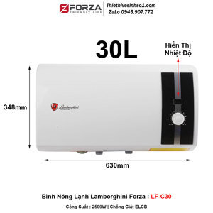 Bình nóng lạnh Lamborghini Forza LF-C30
