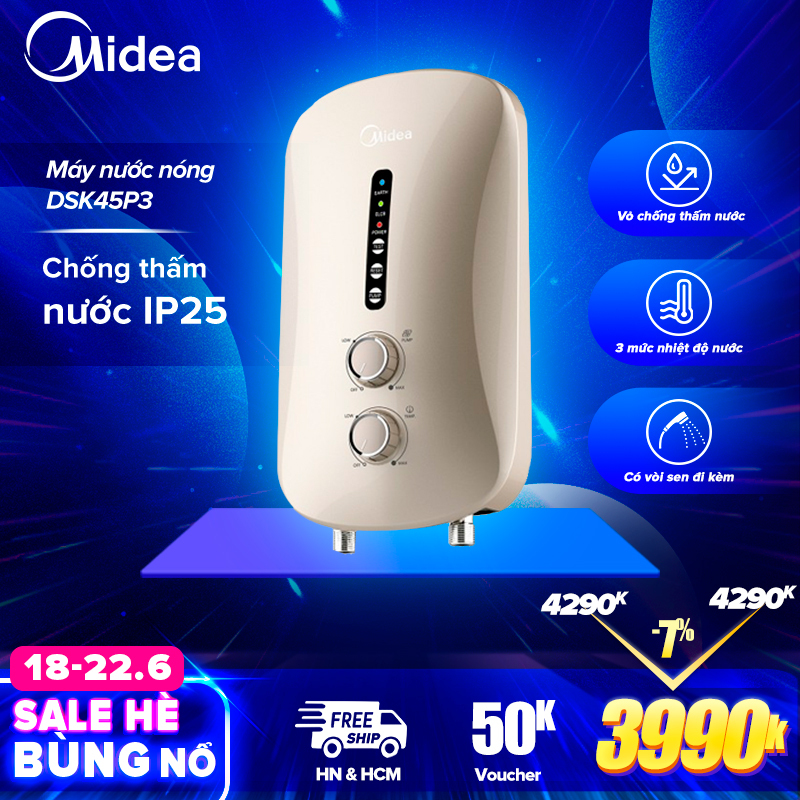 Bình nóng lạnh Midea DSK45P3 - 4500W