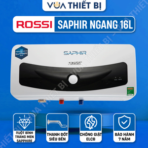 Bình nóng lạnh Rossi Saphir RSR16SL - 16 lít, ngang