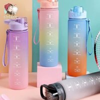 Bình Nước 1000ml Có Bút Đánh Dấu Thời Gian Bình Nước Uống Không Chứa BPA Nhắc Nháy Bình Nước Thể Thao, Chống Rò Rỉ Frost Time Marker Thể Dục, Thể Thao, Bình Nước Ngoài Trời