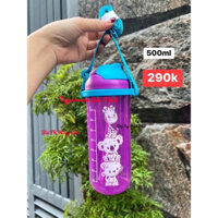 Bình nước 500ml có dây đeo kèm ống hút