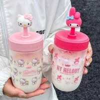 Bình Nước 500ml Họa Tiết Hello Kitty Dễ Thương Cho Bé