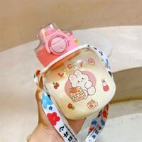 Bình Nước 700Ml Kèm Ống Hút Cho Bé