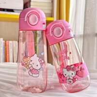 Bình Nước Bằng Nhựa Cấp Thực Phẩm Có Ống Hút Hình Hello Kitty Đáng Yêu Cho Mẹ Bầu