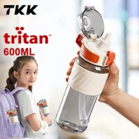 Bình nước bé gái Bpa Free 600ml Bình Đựng Nước Học Sinh Có Ống Hút Bình Nước Nhựa Tritan 1025