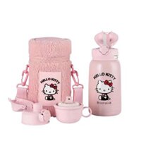 Bình nước Beddy Bear giữ nhiệt hình Hello Kitty hồng 630ml