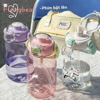 Bình nước bền cho trẻ em có ống hút để sử dụng ở trường