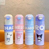 Bình nước cách nhiệt AWNGD Sanrio, Cốc giữ nhiệt Cinnamoroll hoạt hình bằng thép không gỉ, Cốc hút chân không Melody Hello Kitty Kouromi 500ml