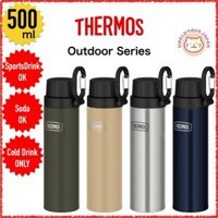 Bình nước cách nhiệt chân không dòng ngoài trời THERMOS / RBAA-500 / 500ml / Soda OK / Đồ uống thể thao OK / Vòng mang theo (Karabiner) / Chỉ uống lạnh [Giao hàng trực tiếp từ Nhật Bản]