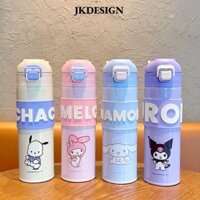 Bình nước cách nhiệt JKDESIGN Sanrio, Cốc giữ nhiệt Cinnamoroll 500ml hoạt hình, Cốc hút chân không giai điệu bằng thép không gỉ Hello Kitty Kouromi