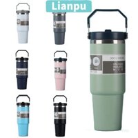 Bình nước cách nhiệt LIANPU, 20 / 30OZ có tay cầm ống hút Máy hút chân không cầm tay, Cốc uống nước trực tiếp nóng hoặc lạnh bằng thép không gỉ 304 dùng làm quà tặng học sinh