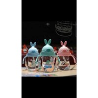 Bình nước cho bé, Bình nước có ống hút cho bé tập uống có van chống sặc cao cấp 300ml chịu nhiệt tốt BBShine – BN010