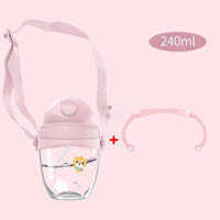Bình Nước Cho Bé, Bình Tập Uống Nước Chống Sặc Xintiger Tay Cầm Và Dây Đeo 240ml/320ml DD142