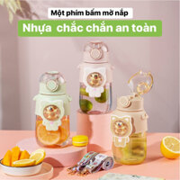 bình nước cho bé,bình nước có ống hút 500ml,bình nước cute