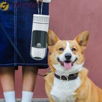 Bình nước cho chó JEROMY, nhựa có bộ lọc thức ăn cho thú cưng Cốc uống có thể gập lại, Hộp đựng bát ăn cho chó chống rò rỉ 2 trong 1 thực tế Đi bộ ngoài trời
