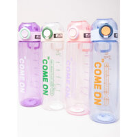 Bình Nước COME ON 840ml Thể Thao Nhựa PVC Cao Cấp Đẹp Có Ống Hút Mẫu Mới Dung Tích Lớn Siêu Bền Tiện Lợi