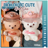 Bình Nước Cute Hình Gấu - Smile 1000ml