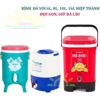 Bình Nước Đá Có Vòi 6L,8L,10L,16L Nhựa Hiệp Thành, Đẹp Gọn, Giữ Đá Lâu