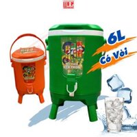 Bình Nước Đá Giữ Nhiệt 6L Có Vòi Nước Đa Năng Thùng Đựng Đá Cao Cấp Hàng Việt Nam Chất Lượng Cao