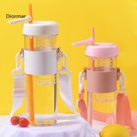 Bình Nước DMR Có Ống Hút Cấp Thực Phẩm Chống Vỡ Chống Rò Rỉ Miệng Rộng Cốc Nước Trái Cây Infuser Chai Nước