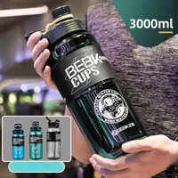 Bình Nước Dung Tích Lớn 1.7L / 2.3L / 3L Có Ống Hút Cốc Nhựa Di Động Thể Thao Ngoài Trời Ấm Siêu Tốc Chống Rơi