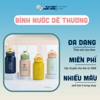 Bình Nước Giữ Nhiệt 500ml Cute Dễ Thương, Đáng yêu, làm quà tặng cho bạn nữ