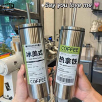 Bình nước giữ nhiệt 600ml bằng inox không gỉ, ly nước inox 304 giữ nhiệt mẫu mới hót