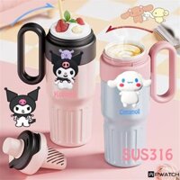 Bình nước giữ nhiệt 780ml hình Hello Kitty dễ thương bằng thép không gỉ 304 Kuromi dung tích lớn dùng ngoài trời chân không 【Pwatch】