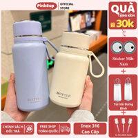 Bình nước giữ nhiệt BOTTLE 650/850ml, ly giữ nhiệt inox 316 kèm cốc đa năng, bình giữ nhiệt nóng,lạnh 12 giờ - PC54