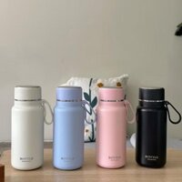 ￼Bình nước giữ nhiệt BOTTLE 650/800ml, ly giữ nhiệt inox 316 kèm cốc đa năng, bình giữ nhiệt 12 giờ