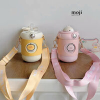 Bình nước giữ nhiệt Cute animal have a nice day kèm strap 420ml