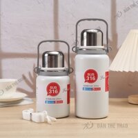 Bình nước giữ nhiệt dây đeo, bình đựng nước inox 316 thể thao tập gym đeo chéo đi học loại xịn