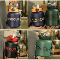 Bình Nước Giữ Nhiệt Dung Tích Lớn Lõi Inox 316 cao cấp  Thiết Kế Nhỏ Gọn Kèm Ống Hút Thời Trang B02 - ZUZU