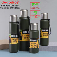 Bình Nước Giữ Nhiệt Dung Tích 1000-1500ml Inox Giữ Nhiệt Nóng Lạnh 8-12 Tiếng Có Nắp, Lưới Lọc Trà, Ly Nước Bình Giữ Nhiệt Cute Hãng Dododios - xanh lục - 1000ml