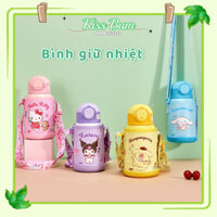 Bình nước giữ nhiệt dung tích 500ml Hello Kitty, Cinnamoroll, Kuromi, Pom Pom Purin