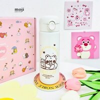 Bình nước giữ nhiệt Happy baby bear supper love milk tea 380ml