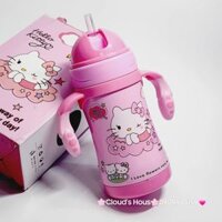 Bình nước giữ nhiệt Hello Kitty Có quai cầm cho bé