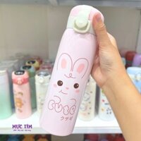 Bình nước giữ nhiệt hồng cute 500ml