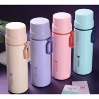 Bình nước giữ nhiệt, ly nước giữ nhiệt inox 304 có dây treo tặng kèm ống hút phong cách thời trang