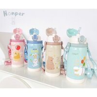 Bình nước giữ nhiệt nắp bật Honper HP118 cho bé đi học, nhà trẻ, mầm non và đi chơi