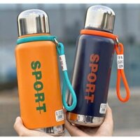 Bình Nước Giữ Nhiệt SPORT 680ML Inox 316 Đúc Nguyên Khối - Bình Nước Giữ Nhiệt Cao Cấp SPORT  Giữ Nhiệt 24h Kèm QuaiXách