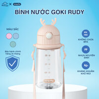 Bình nước Goki Rudy thương hiệu Inochi, nhựa cao cấp, an toàn cho trẻ, bình nước tiện dụng