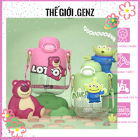 Bình Nước Hình Gấu Dâu, Alien Cho Bé Dung Tích 550ml Siêu Dễ Thương (GENZ SHOP)